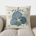 Axyaa Seashells Starfish Beach Pillow Cover for Sofa Bedroom Car