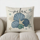 Axyaa Seashells Starfish Beach Pillow Cover for Sofa Bedroom Car