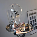 Clear Glass Table Lamp USB Charging Warm Light 3000K Axyaa Bedroom Desk Light