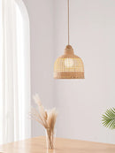 Axya Bamboo Pendant Lamps: Handmade Wabi Sabi Style for Living and Dining Spaces