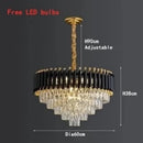 Axyaa Crystal Chandelier K9 for Living Room Bedroom Dining Luxury Pendant Light