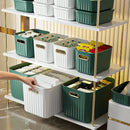Axyaa Solid Color Storage Box with Cover - Household Organizer for Snacks, Cosmetics, Toys, Clothes
