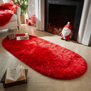 Axyaa Faux Wool Plush Shaggy Area Rug Living Room Kids Bedroom Floor Mat