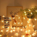 Axyaa Moon Star LED String Lights - Christmas Wedding Room Desk Decor