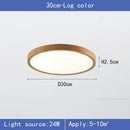 Axyaa Wood Grain Walnut LED Ceiling Light for Home, Bedroom, Dining Room, Living Room