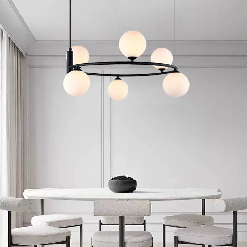 Axyaa Nordic Personality Pendant Light Molecular Dining Room Hanging Lamp