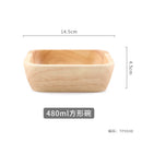 Axyaa Oak Square Wooden Bowl - High-grade, Japanese Kitchen Accessory