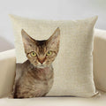Axyaa Nordic Dog Decorative Cushion Cover 45x45cm, Linen Sofa Pillow Cover
