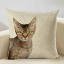 Axyaa Nordic Dog Decorative Cushion Cover 45x45cm, Linen Sofa Pillow Cover