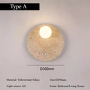 Axyaa Yellow Cave Stone Wall Lamp - Japanese Wabi Sabi & Cream Nordic Living Room Style
