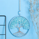 Axyaa 7 Chakra Agate Dream Catcher Moon Gemstone Wind Chime Home Decor