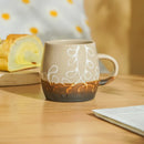 Nordic Ceramic Hand-painted Mug, Axyaa Relief Coarse Pottery Coffee Cup