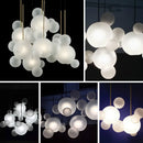 Axyaa Milky White Glass Globes LED Pendant Lights Dining Room Suspension Lamp