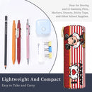 Axyaa Mickey Mouse Minnie Leather Pencil Case for Students - Big Capacity Zipper Pen Holder