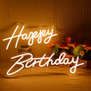 Axyaa Neon Happy Birthday Mr & Miss Lighted Sign Clear Background LED Decoration