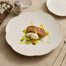 Axyaa Ceramic Petal Edge Plate Set - Irregular Steak, Dessert, Sushi Specialty Tableware