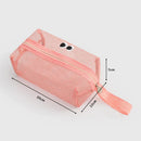 Axyaa Mesh Clear Makeup Bag | Portable Toiletry Storage Pouch Organizer