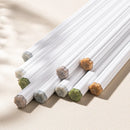 Axyaa Premium White Alloy Chinese Food Chopsticks Set anti-slip anti-bacterial