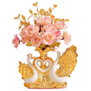 Axyaa Swan Wedding Gift Ceramic Vase Home Decor Craft Livingroom TV Table Figurine