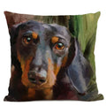 Cute Bulldog Hand-Painted Linen Pillowcase by Axyaa Teddy Collection
