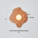 Axyaa Modern LED Wall Light White Glass Stone Nordic Home Decor Bedside Lamp