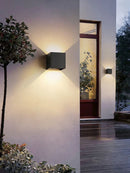 Axyaa Cube Wall Lamp: Indoor & Outdoor Aluminum Surface Light for Garden Porch, IP65 Waterproof