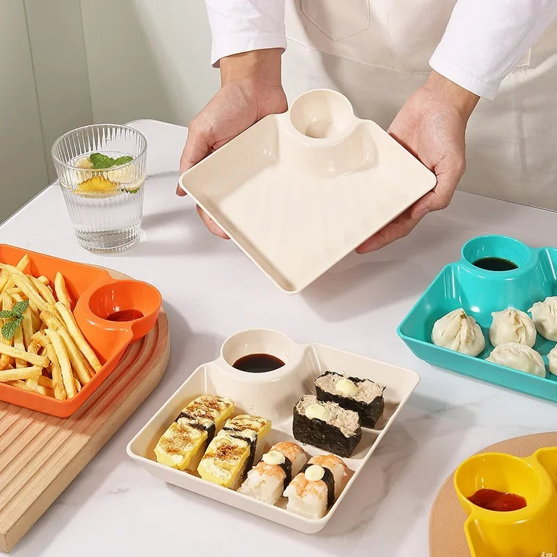 Axyaa Vinegar Space Snack Plate - Large Square Cookie Platter for Kitchen