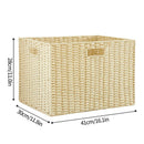 Axyaa Large Woven Storage Basket Home Organizer Wardrobe Closet Clothes Box