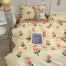 Axyaa Purple Floral Bedding Set for Twin, Full, Queen Sizes