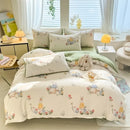 Axyaa Floral Cotton Duvet Cover Sets in Single/Queen/King Sizes