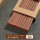 Axyaa Red Sandalwood Chopsticks: Non-Slip, Wax-Free Chinese Tableware for Home Blessings