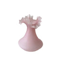 Axyaa Pink Floral Glass Vase Table Decoration Elegant Flower Arrangement Aesthetic Home Decor