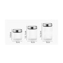 Axyaa Glass Storage Jar Kitchen Tea Coffee Bean Sealed Metal Lid Home Decor