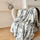 Axyaa Anti-Static Rabbit Fleece Sofa Blanket - All Season, No Hair Loss