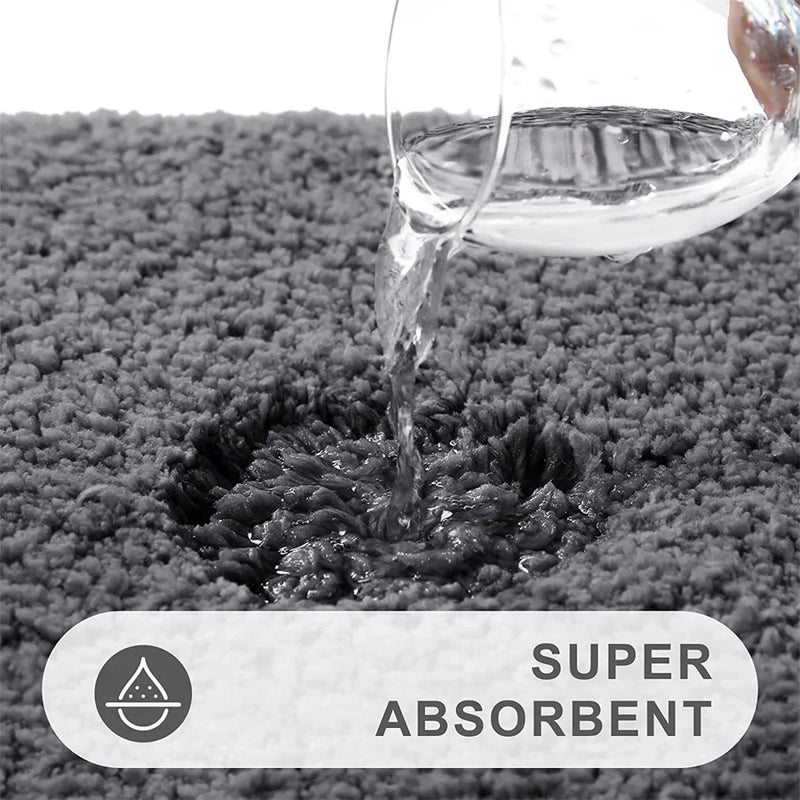 Axyaa Shaggy Soft Bath Rug 60x150 - Absorbent & Non-Slip Large Bathroom Mat