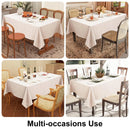 Axyaa Waterproof Faux Linen Rectangle Tablecloth for Kitchen & Dining