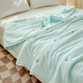 Axyaa Embroidered Washed Cotton Quilt - Machine Washable Summer Quilt
