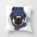 Cute Pug Bulldog Pillowcase for Living Room Decor - Axyaa Home Decor