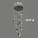 Axyaa Staircase Chandeliers: Modern LED Pendant Light Lamps for Living Room