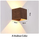 Axyaa LED Walnut Wall Light for Living Room, Bedroom, or Corridor