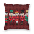 Nutcracker Doll Cushion Cover - Axyaa Square Throw Pillow for Christmas Home Decor