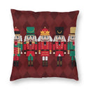 Nutcracker Doll Cushion Cover - Axyaa Square Throw Pillow for Christmas Home Decor