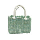 Axyaa Imitation Rattan Storage Basket with Handle Home Decor Handbag