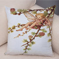 Axyaa Flower Girl Cushion Set - Fairy Tale Decor for Living Room, Bedroom Sofa