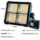 Axyaa Portable Solar Flood Light with USB Rechargeable LED for Camping and Outdoor Work
