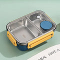 Axyaa Stainless Steel Bento Box: Divided Leakproof Lunch Container for Food Storage