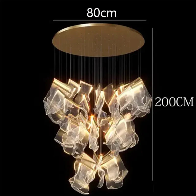 Axyaa Nordic Stair Chandelier Living Room Dining Pendant Ceiling Light