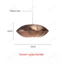 Axyaa Nordic Fabric Lantern LED Chandelier Pendant Light for Home Decor