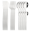 Axyaa 16-Piece Stainless Steel Cutlery Set Dinnerware Flatware Kitchen Tableware
