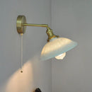 Axyaa Nordic LED Wall Light Brass Pull Chain Switch Bedside Lamp - Modern Design